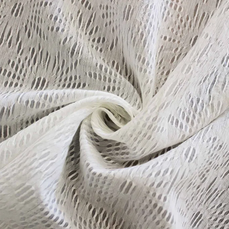 Jacquard Fiori Bianco | IL TESSUTAIO