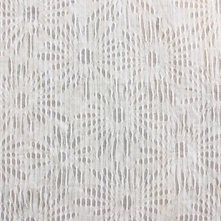 Jacquard Fiori Bianco | IL TESSUTAIO