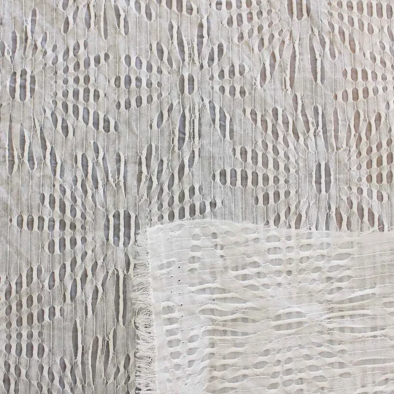 Jacquard Fiori Bianco | IL TESSUTAIO