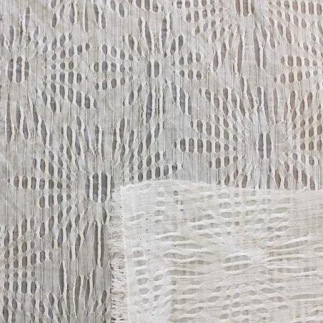Jacquard Fiori Bianco | IL TESSUTAIO