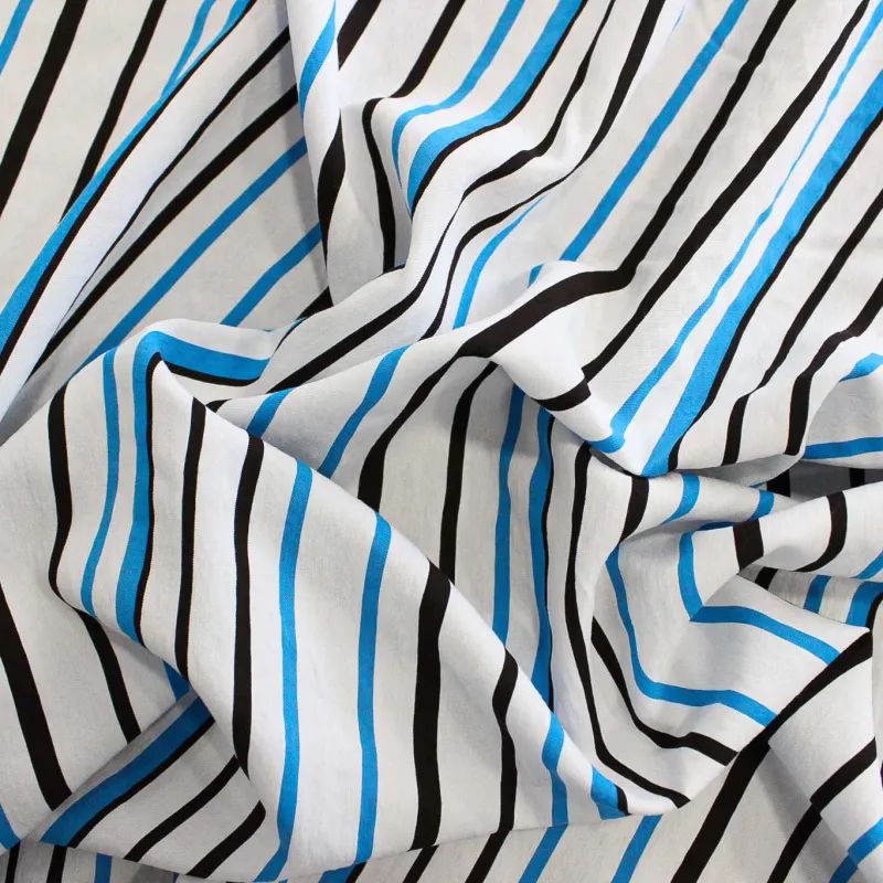 Tessuto Viscosa Rigata Made in Italy | IL TESSUTAIO