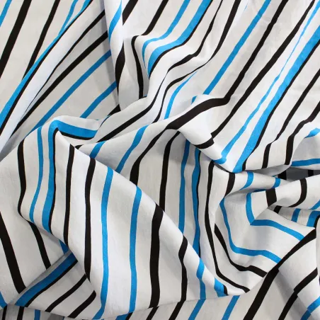 Tessuto Viscosa Rigata Made in Italy | IL TESSUTAIO