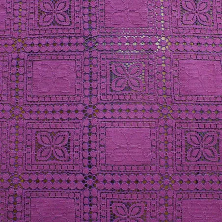 Pizzo san gallo di cotone - Viola | IL TESSUTAIO