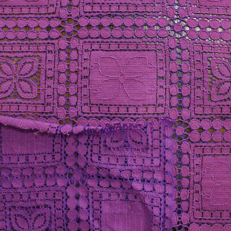 Pizzo san gallo di cotone - Viola | IL TESSUTAIO