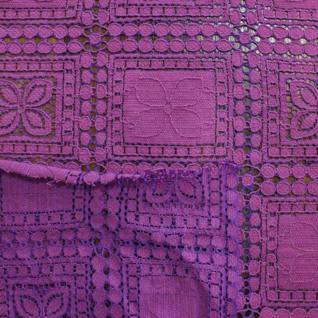 Pizzo san gallo di cotone - Viola | IL TESSUTAIO