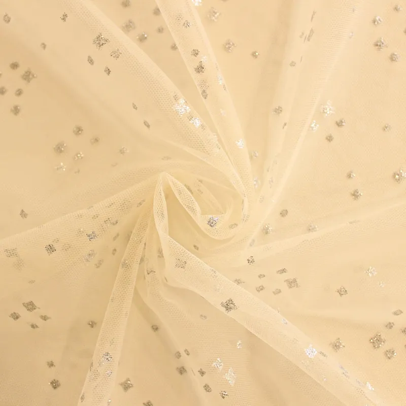 Tulle elasticizzato Stelle Glitter | IL TESSUTAIO