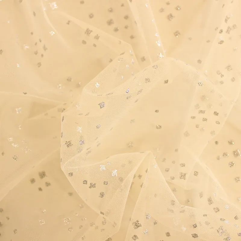 Tulle elasticizzato Stelle Glitter | IL TESSUTAIO