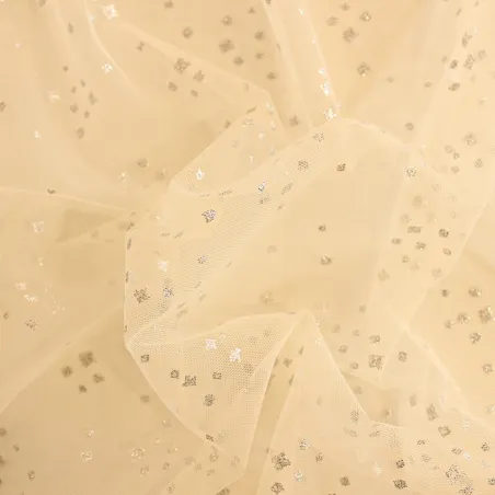 Tulle elasticizzato Stelle Glitter | IL TESSUTAIO