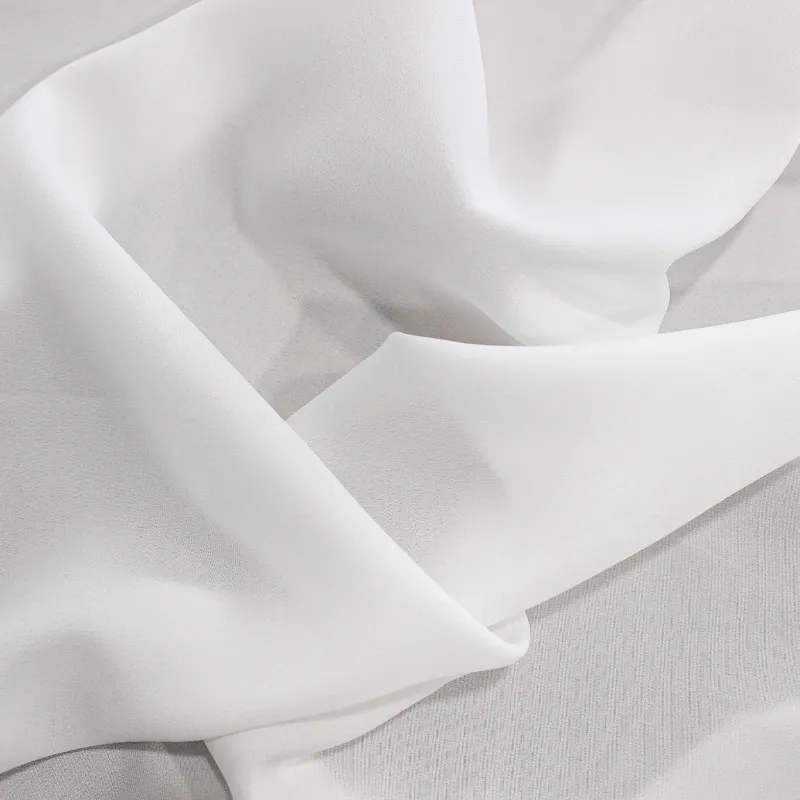 Tessuto crepe de chine Bianco | TESSUTI CERIMONIA