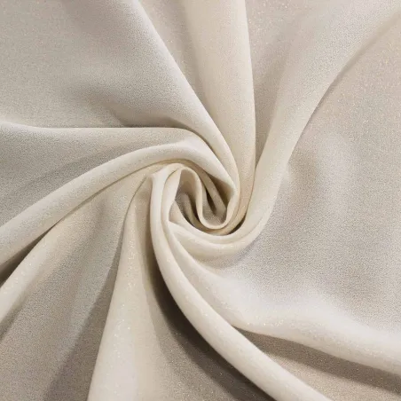 Tessuto Georgette Glitter Panna Oro | TESSUTI CERIMONIA