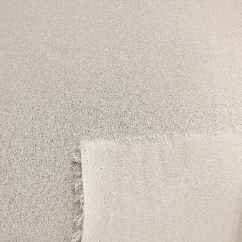 Tessuto Georgette Glitter Panna Oro | TESSUTI CERIMONIA