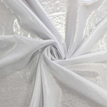 Georgette Spalmata Bianco Argento | IL TESSUTAIO