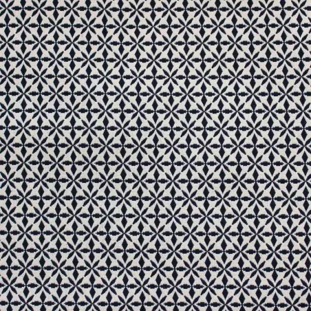 Tessuto Tubico Panna Blu | IL TESSUTO