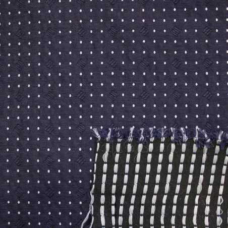 Tessuto Tubico Bianco e Blu | IL TESSUTO