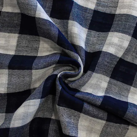 Mussola di Cotone a Quadri  | IL TESSUTAIO