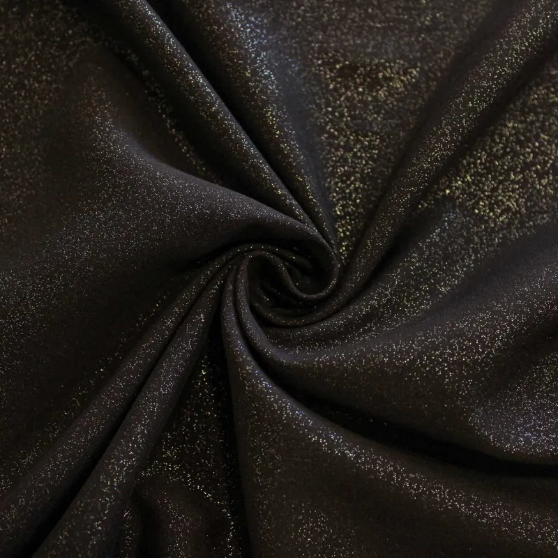 Tessuto Viscosa Glitter Nero Oro | IL TESSUTAIO