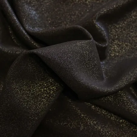 Tessuto Viscosa Glitter Nero Oro | IL TESSUTAIO