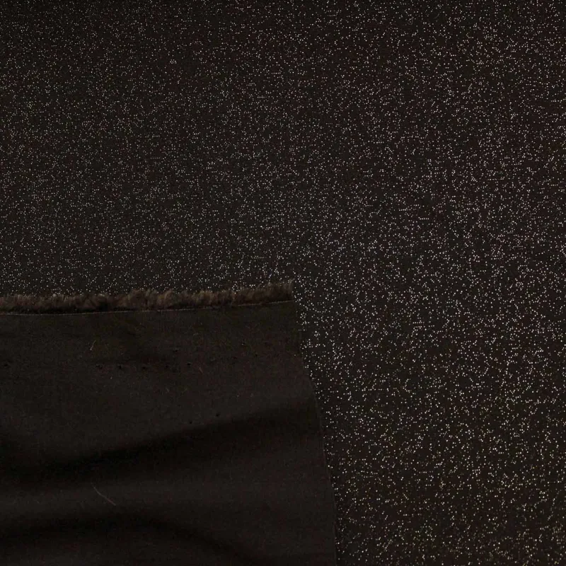 Tessuto Viscosa Glitter Nero Oro | IL TESSUTAIO