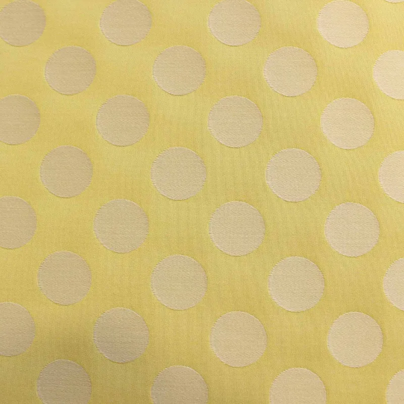 Jacquard Pois Giallo Panna | IL TESSUTAIO