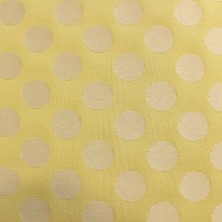 Jacquard Pois Giallo Panna | IL TESSUTAIO