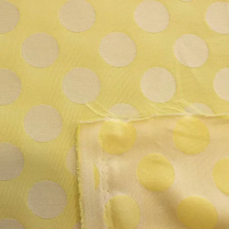 Jacquard Pois Giallo Panna | IL TESSUTAIO