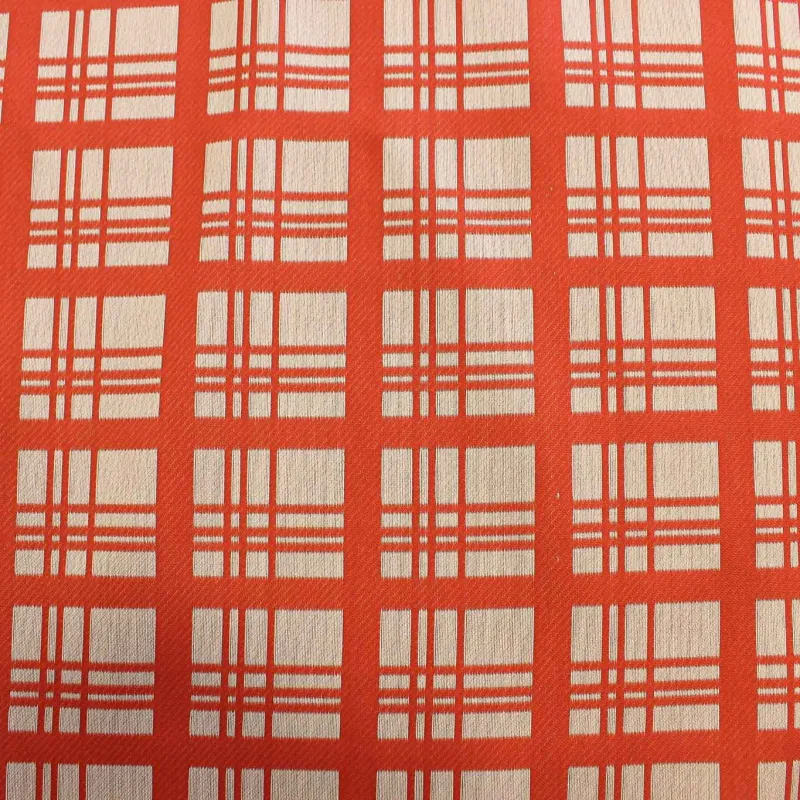 Jacquard Quadri Rosso Bianco | IL TESSUTAIO