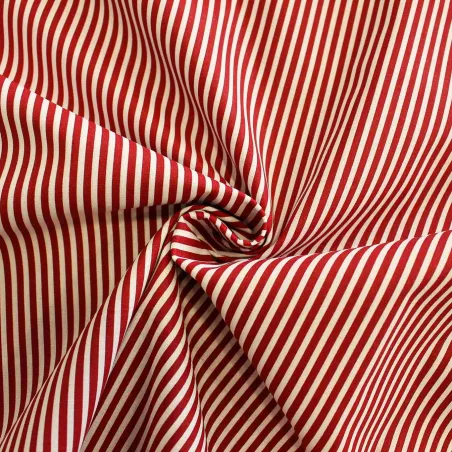 Tessuto di cotone rigato Rosso e Bianco | TESSUTI PER BAMBINI