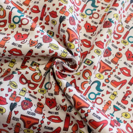 Tessuto di cotone fantasia sex boys | IL TESSUTAIO