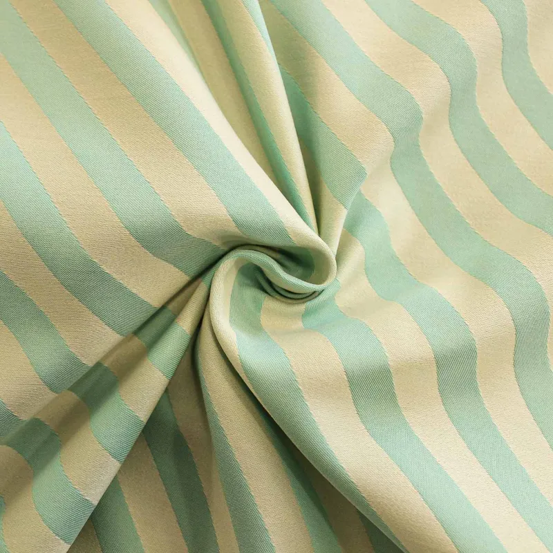 Jacquard Rigato Panna Tiffany | IL TESSUTAIO