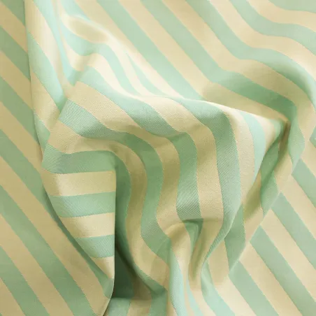 Jacquard Rigato Panna Tiffany | IL TESSUTAIO