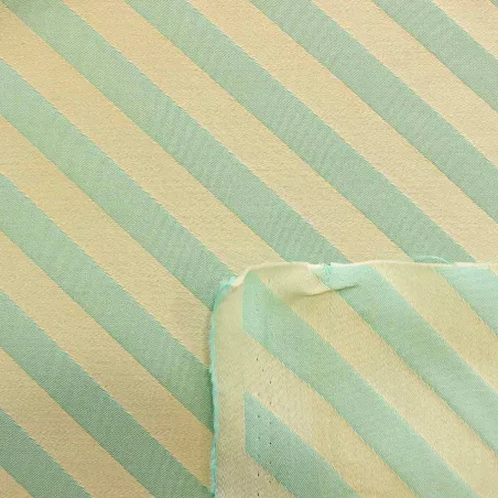 Jacquard Rigato Panna Tiffany | IL TESSUTAIO