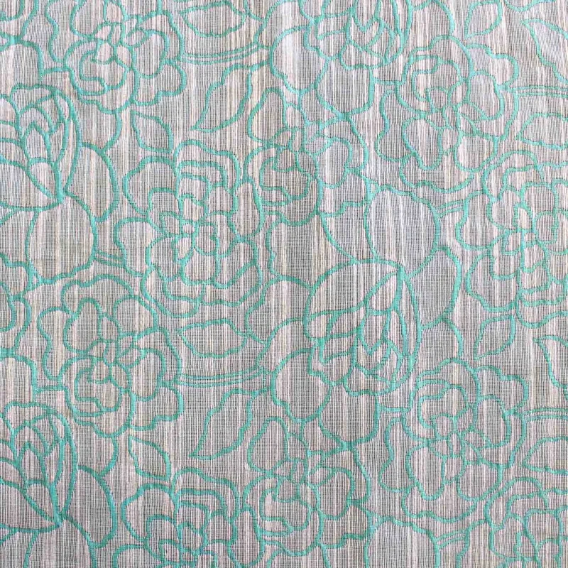 Jacquard Fiori Bianco Tiffany | IL TESSUTAIO