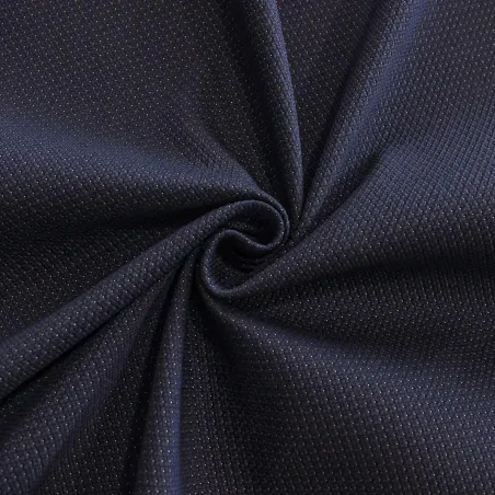 Tessuto Tubico Pois Bianco e Blu | IL TESSUTO