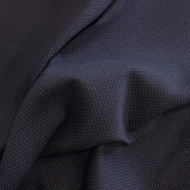 Tessuto Tubico Pois Bianco e Blu | IL TESSUTO