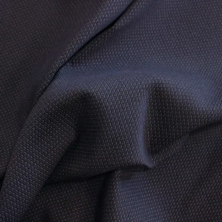 Tessuto Tubico Pois Bianco e Blu | IL TESSUTO