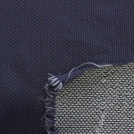 Tessuto Tubico Pois Bianco e Blu | IL TESSUTO