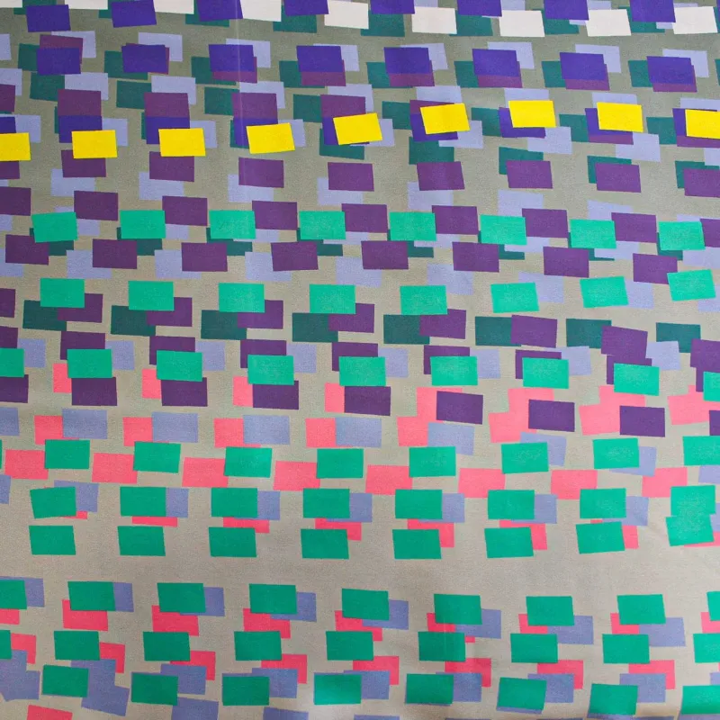 Raso fantasia geometrica Multicolor | TESSUTI CERIMONIA