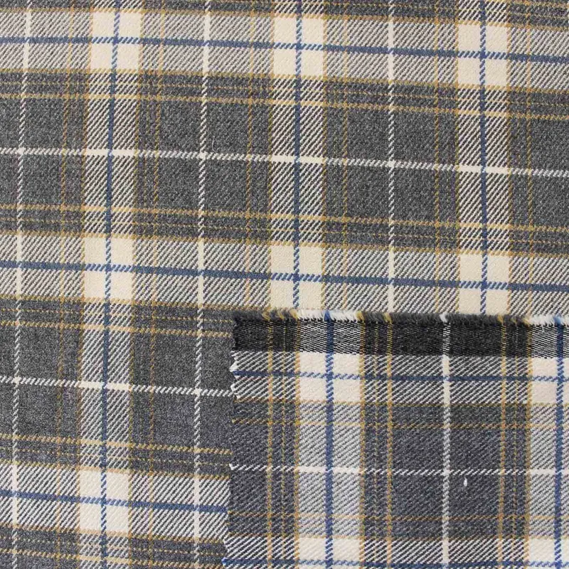Tessuto scozzese grigio beige e bianco | IL TESSUTAIO
