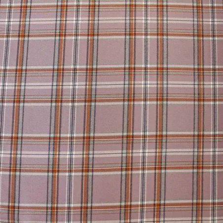 Tessuto scozzese rosa coccio | IL TESSUTAIO