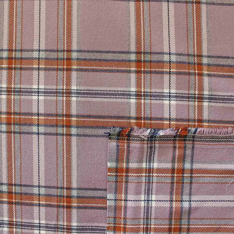 Tessuto scozzese rosa coccio | IL TESSUTAIO