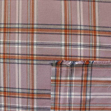 Tessuto scozzese rosa coccio | IL TESSUTAIO