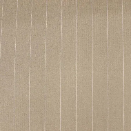 Tessuto Rigato in poliviscosa  Beige Bianco | IL TESSUTAIO