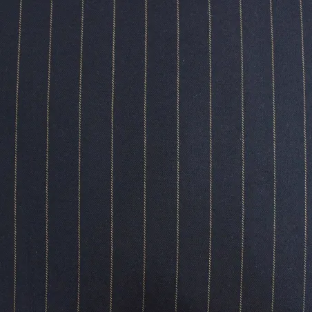 Tessuto Gessato in poliviscosa  Blu Beige  | IL TESSUTAIO