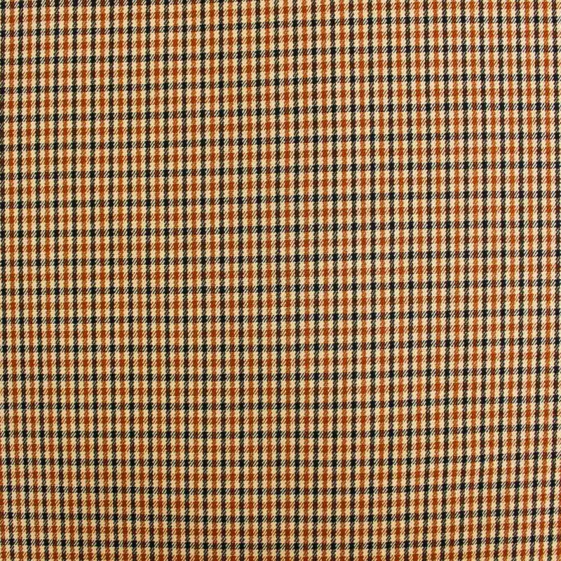 Tessuto Scozzese Coccio Beige Nero | IL TESSUTAIO