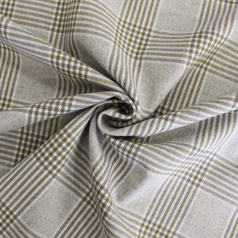 Tessuto Scozzese Grigio Beige | IL TESSUTAIO