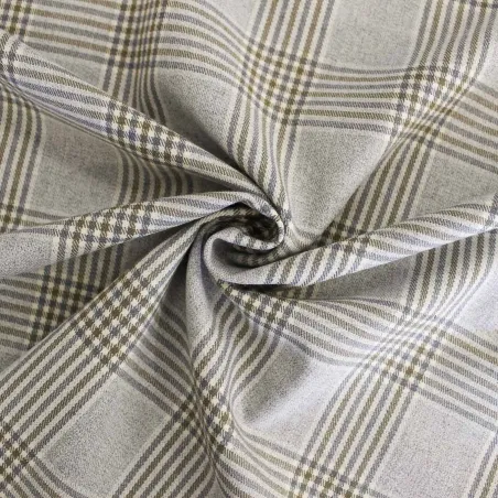 Tessuto Scozzese Grigio Beige | IL TESSUTAIO