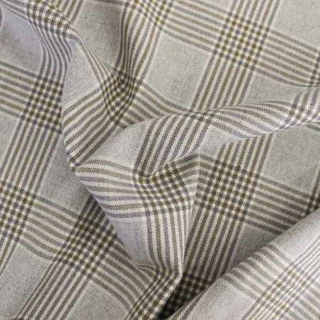 Tessuto Scozzese Grigio Beige | IL TESSUTAIO