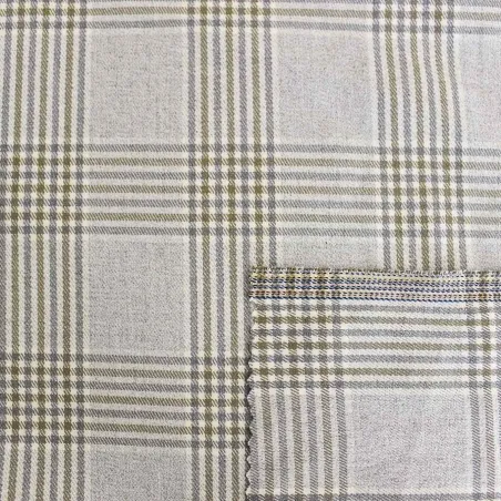 Tessuto Scozzese Grigio Beige | IL TESSUTAIO