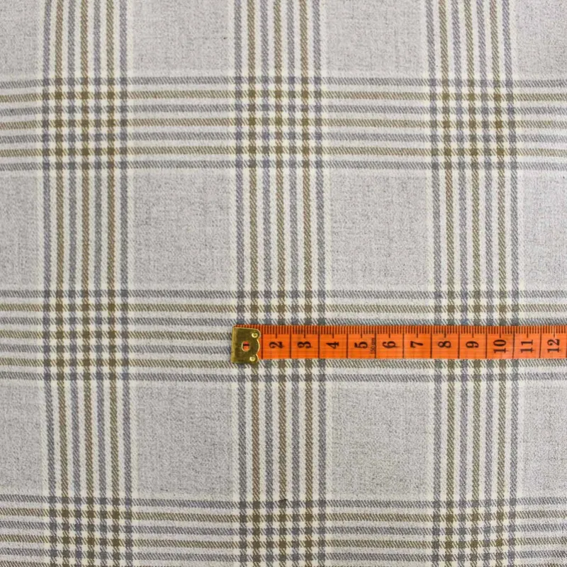 Tessuto Scozzese Grigio Beige | IL TESSUTAIO
