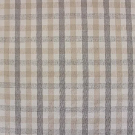 Tessuto Scozzese Beige Bianco Grigio | IL TESSUTAIO